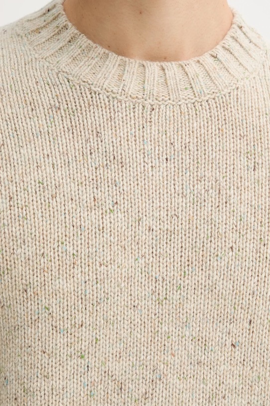 Marc O'Polo sweter z dodatkiem wełny 5000007626 beżowy