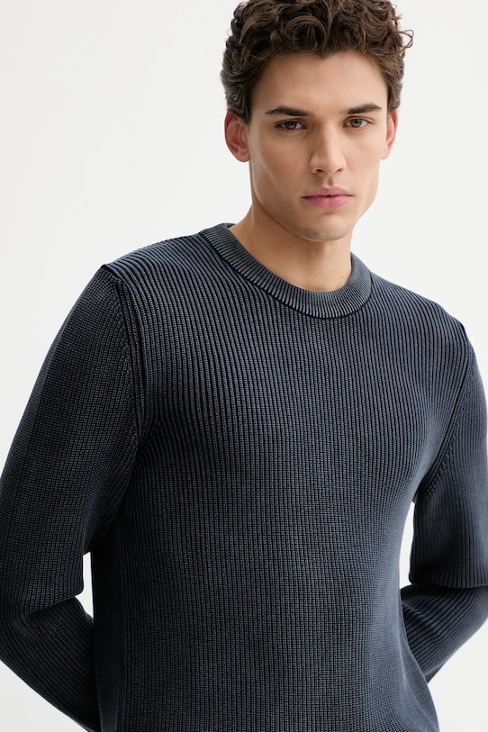 Marc O'Polo sweter bawełniany granatowy 5000007901