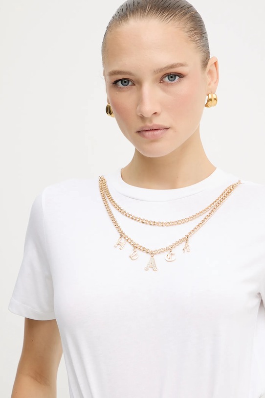 Bavlněné tričko Silvian Heach BENSOULA bílá GPA25130TS