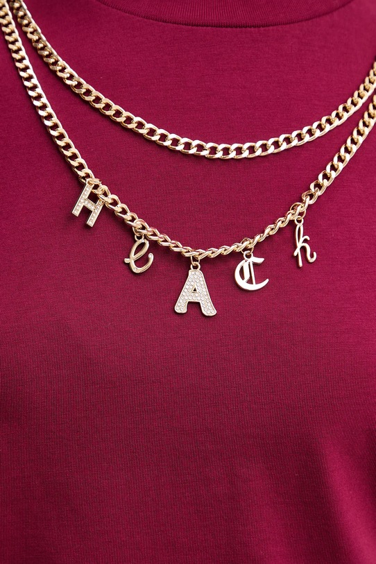 Silvian Heach tricou din bumbac BENSOULA GPA25130TS burgundia