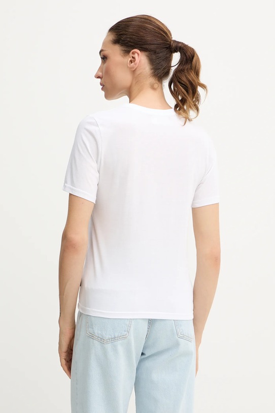 Odzież MUUV. t-shirt NEVER FOR MONEY ALWAYS FOR LOVE slim.fit.t.shirt.NEVER biały