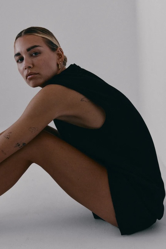 MUUV. top LLARD czarny top.kamizelka.LLARD