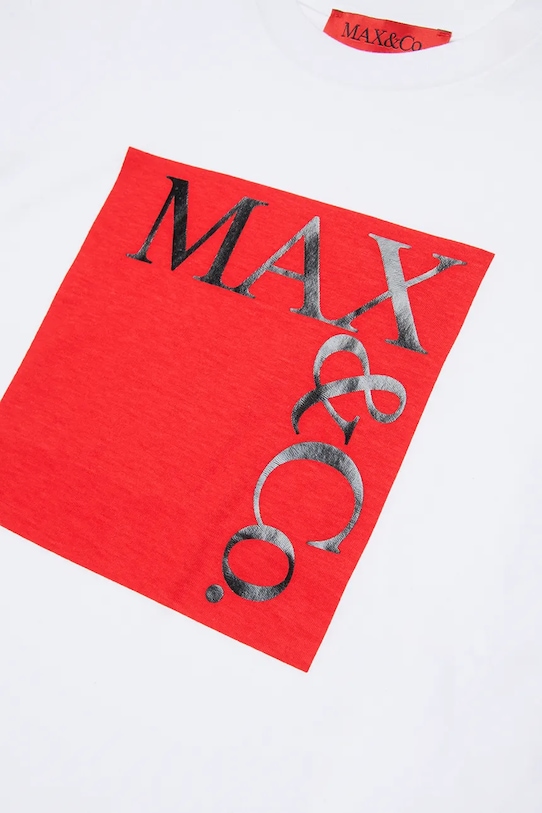 Детска памучна тениска MAX&Co. MAXT1F T-SHIRT бял MX0005