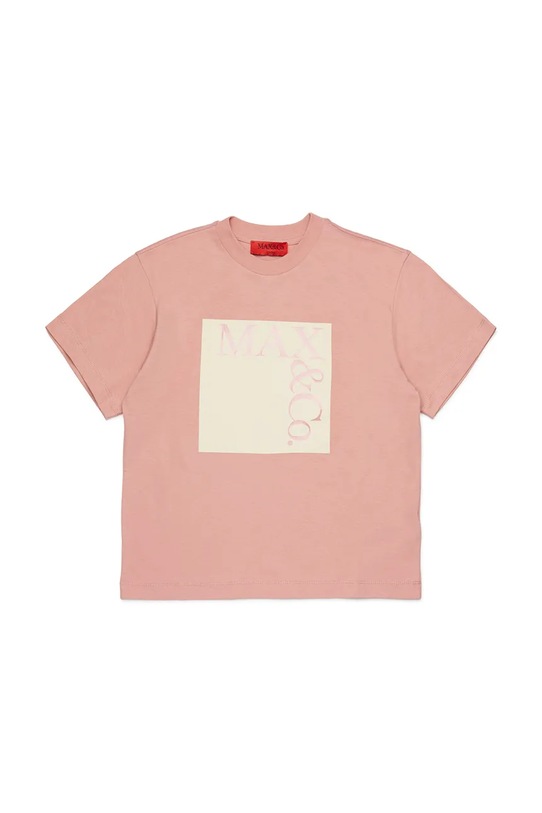 Detské bavlnené tričko MAX&Co. MAXT1F T-SHIRT bavlna ružová MX0005