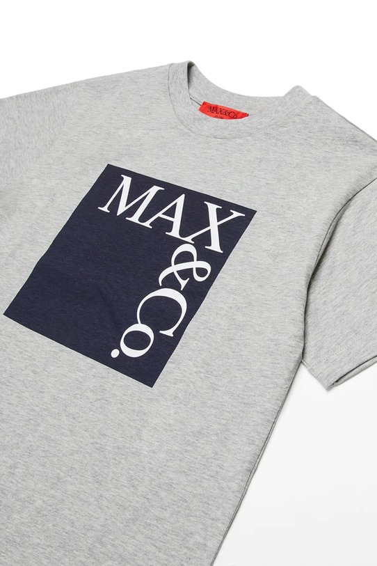 MAX&Co. tricou de bumbac pentru copii MAXT1F T-SHIRT gri MX0005