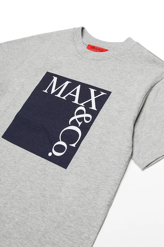 Dječja pamučna majica kratkih rukava MAX&Co. MAXT1F T-SHIRT siva MX0005