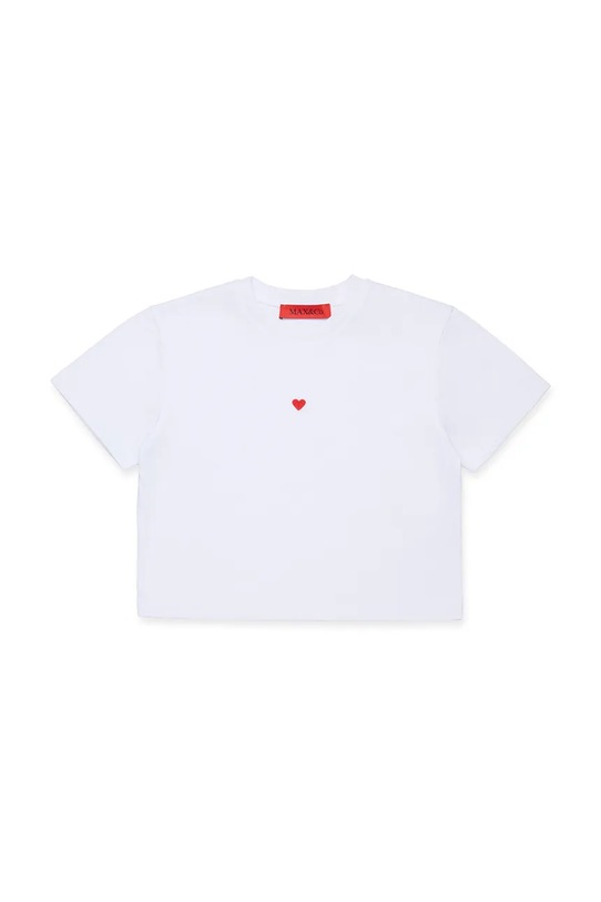 Дитяча бавовняна футболка MAX&Co. MAXT22F T-SHIRT аплікація білий MX0198