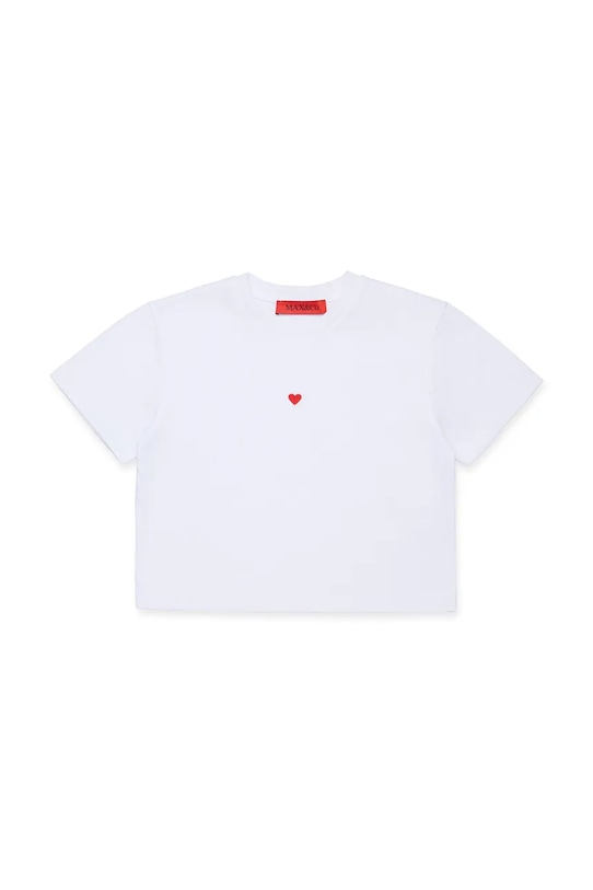 MAX&Co. tricou de bumbac pentru copii MAXT22F T-SHIRT imprimeu alb MX0198
