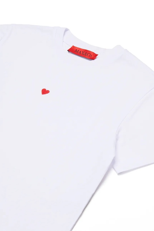 Дівчинка Дитяча бавовняна футболка MAX&Co. MAXT22F T-SHIRT MX0198 білий