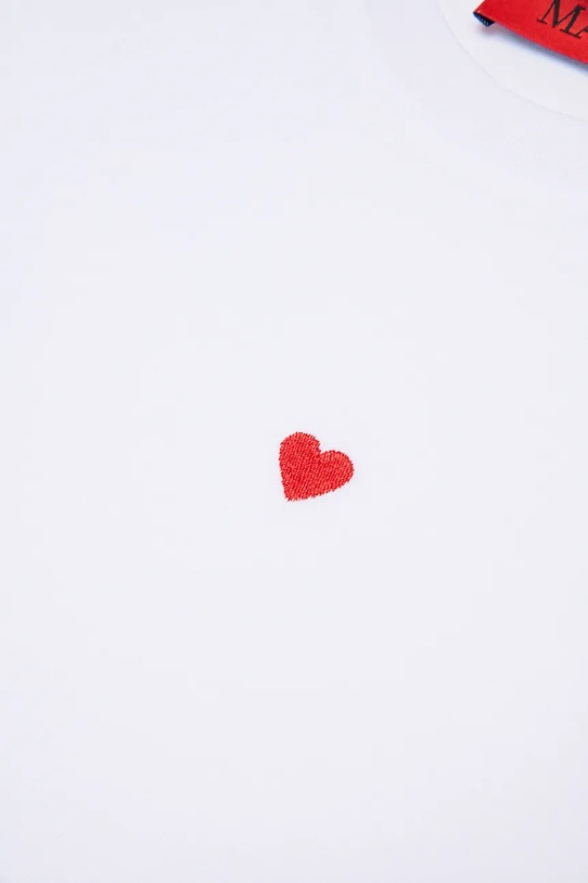 MAX&Co. tricou de bumbac pentru copii MAXT22F T-SHIRT alb MX0198