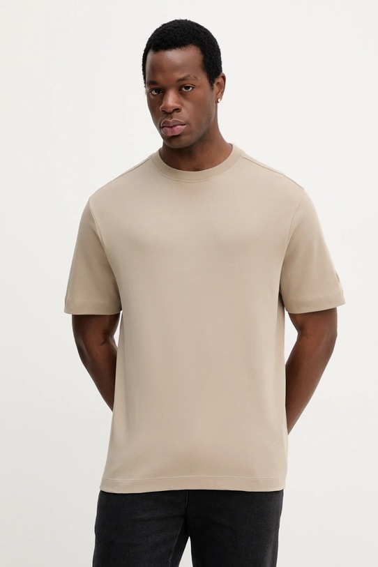 Mos Mosh t-shirt bawełniany DARREN bawełna beżowy 508280