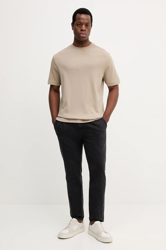 Mos Mosh tricou din bumbac DARREN 508280 bej ZW25