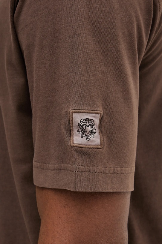 Mos Mosh t-shirt bawełniany 507190 brązowy