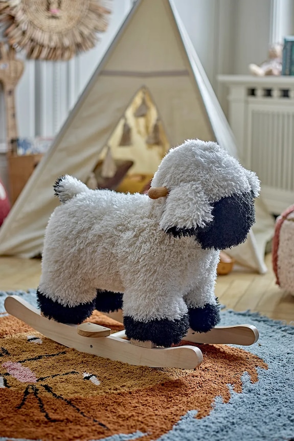 Bloomingville giocattolo a dondolo Dolly Rocking Toy 82062340 bianco