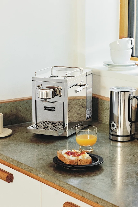 Sjostrand Espressor aparat de cafea din oţel inoxidabil 25,8 x 19,2 x 33,7 cm M1.ST.EU.A