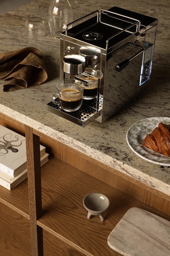 Sjostrand Espressor aparat de cafea din oţel inoxidabil 25,8 x 19,2 x 33,7 cm M1.ST.EU.A