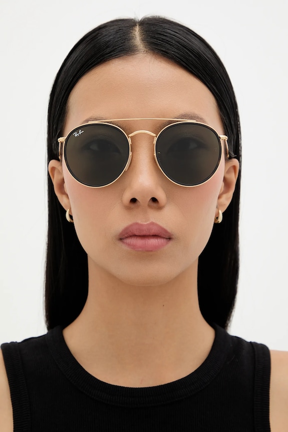 Ray-Ban - Γυαλιά Round Double Bridge 0RB3647N.51.001 μαύρο