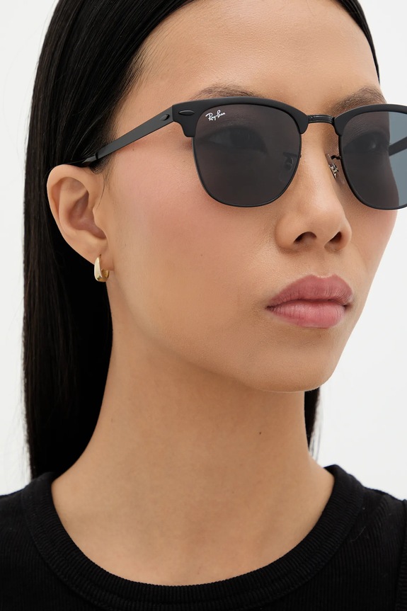 Ray-Ban – Okulary CLUBMASTER METAL 0RB3716.186/R5.51.D czarny