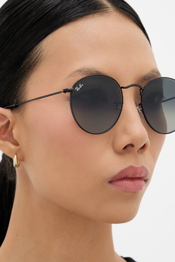 Ray-Ban - Szemüveg ROUND METAL 0RB3447N.002/71.53.D szürke