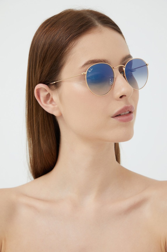 Brýle Ray-Ban Round Metal zlatá 0RB3447N.001/3F.53.D