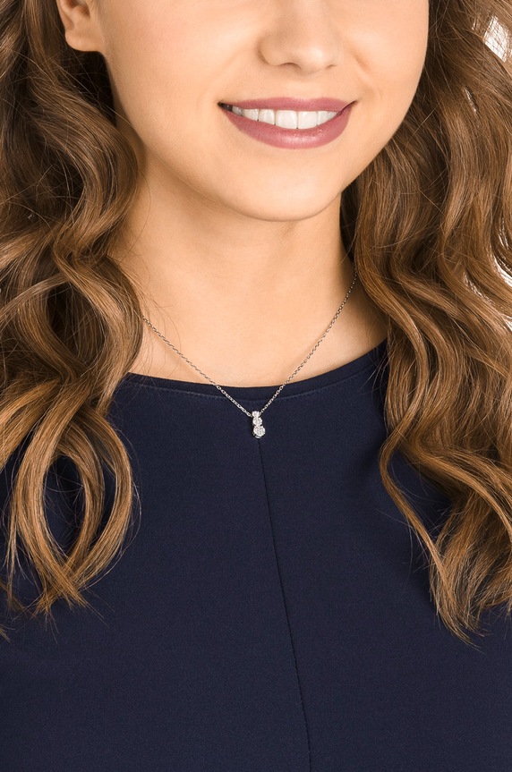 Swarovski - Naszyjnik Attract Trilogy Round 5414970 5414970 srebrny AA00