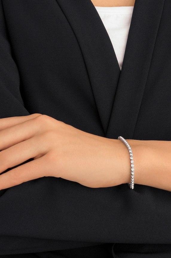 Akcesoria Swarovski - Bransoletka Emily 1808960 1808960 srebrny