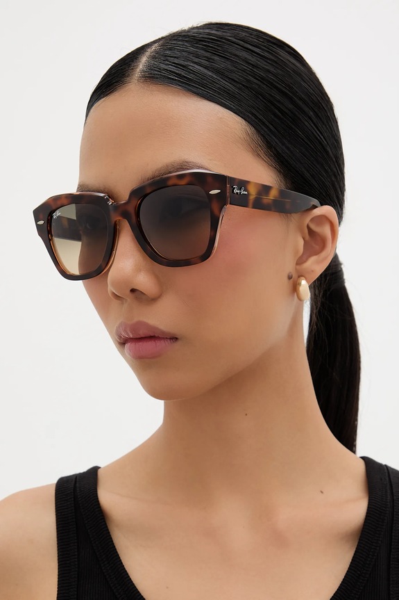 Doplňky Brýle Ray-Ban STATE STREET 0RB2186 hnědá