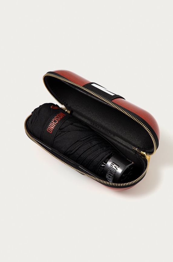 Akcesoria Moschino Parasol 8900.blackred czarny
