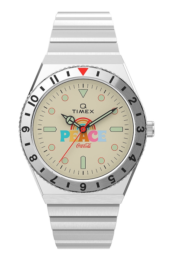 Timex zegarek TW2V25800 Q Timex x Coca-Cola Unity Collection srebrny TW2V25800