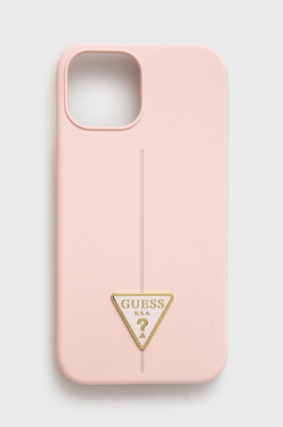 Guess etui na telefon iPhone 13 mini 5,4 na telefon różowy GUHCP13SSLTGP