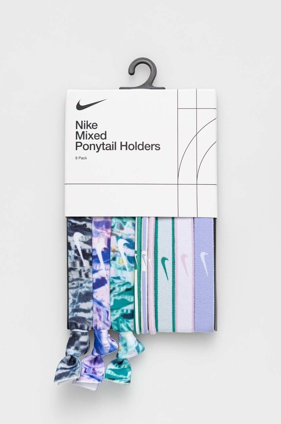 Λαστιχάκια μαλλιών Nike 9-pack μωβ N.000.3537.510