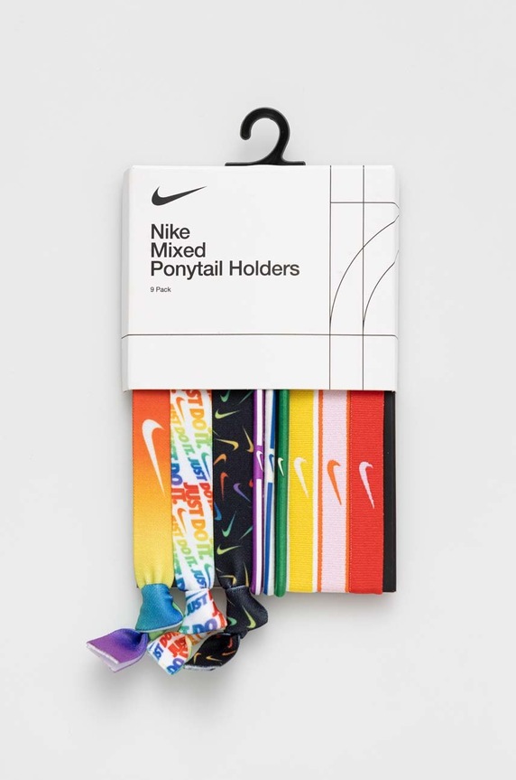 Nike gumki do włosów 9-pack multicolor N.000.3537.950
