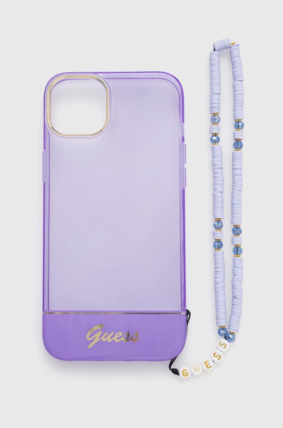 Guess etui na telefon iPhone 14 Plus 6,7" na telefon fioletowy GUHCP14MHGCOHU
