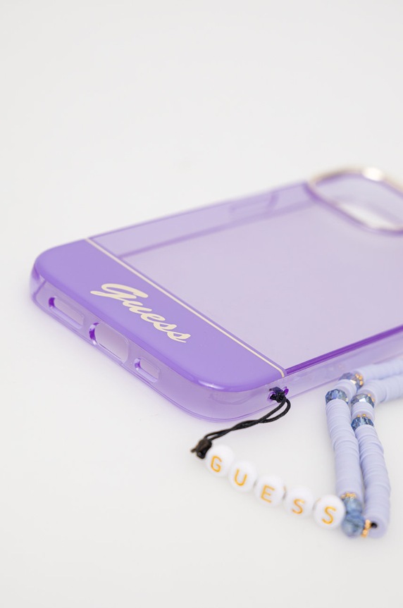 Guess etui na telefon iPhone 14 Plus 6,7" GUHCP14MHGCOHU fioletowy AA00
