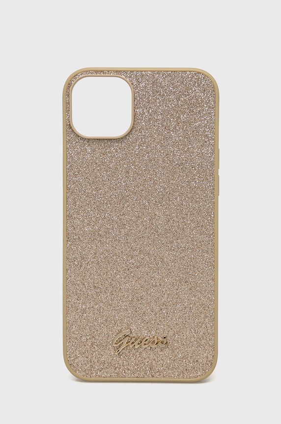 Guess etui na telefon iPhone 14 Plus 6,7" na telefon złoty GUHCP14MHGGSHD