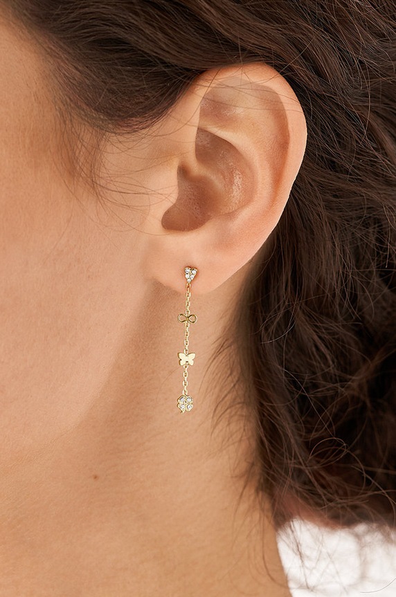 Fossil kolczyki JF04123710 złoty