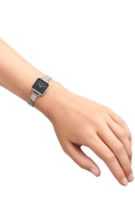 Doplňky Hodinky Daniel Wellington Quadro Studio DW00100522 stříbrná