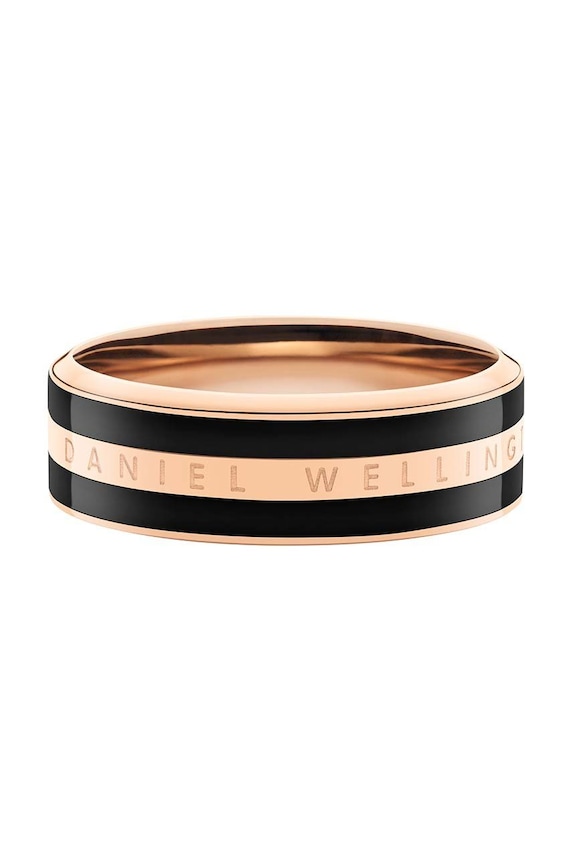 Prstýnek Daniel Wellington Emalie Ring Black Rg 50 růžová DW00400314