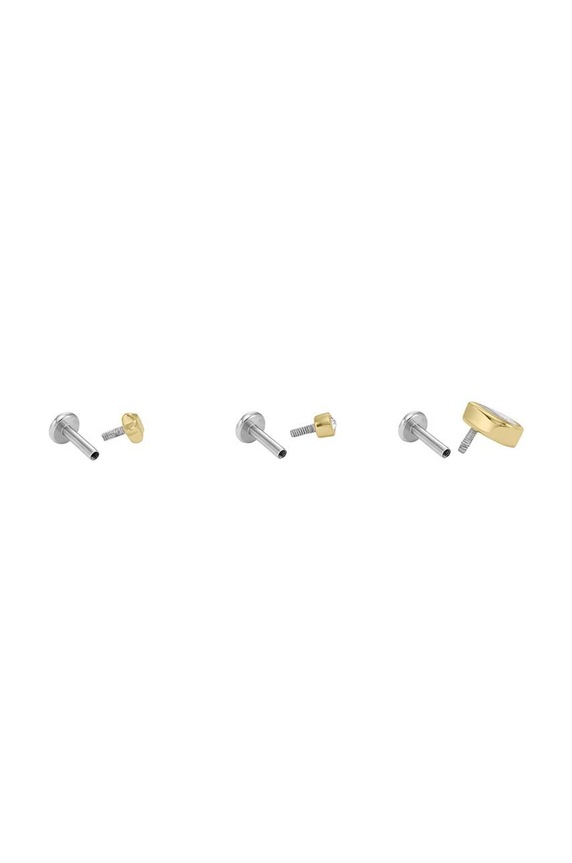 Σκουλαρίκια Fossil 3-pack JA7126998 χρυσαφί AA00