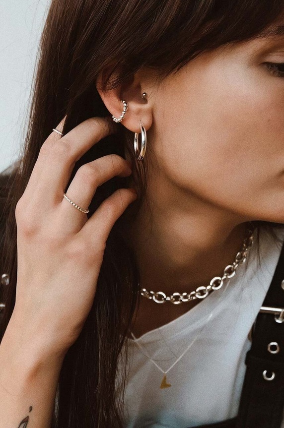 No More kolczyki srebrne ER55SSPR srebrny