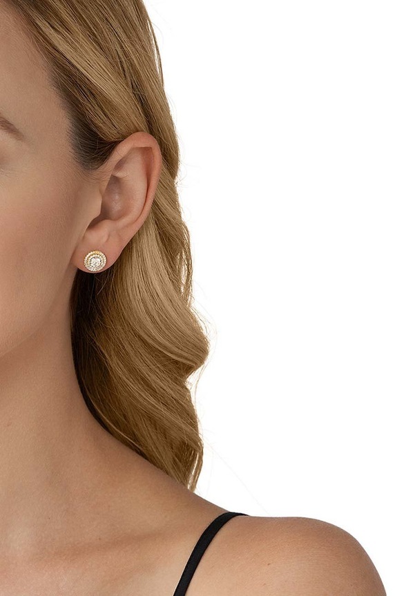 Akcesoria Michael Kors kolczyk ze srebra pokrytego złotem MKC1588AN710 złoty