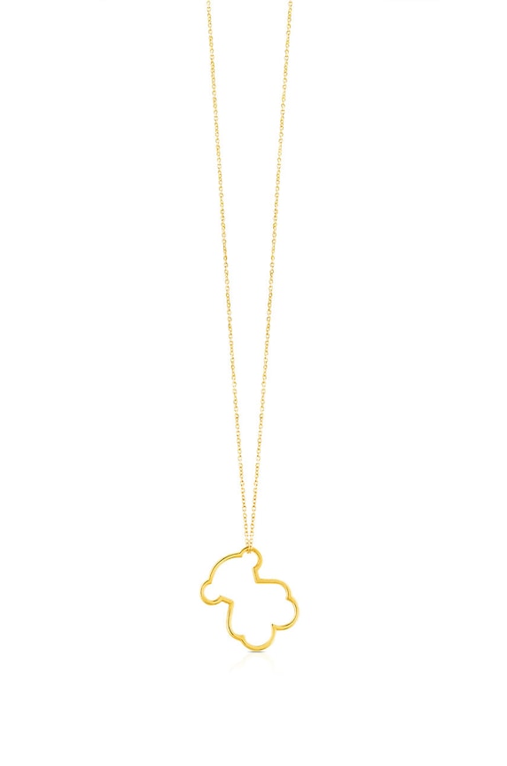 Χρυσό κολιέ Tous PEND AU SILHOUETTE BEAR Silueta επιχρυσωμένο χρυσαφί 1000135600