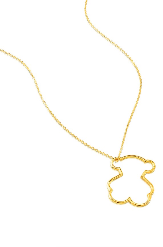 Χρυσό κολιέ Tous PEND AU SILHOUETTE BEAR Silueta 1000135600 χρυσαφί AA00