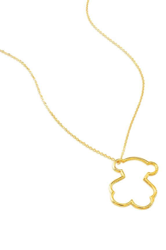 Χρυσό κολιέ Tous PEND AU SILHOUETTE BEAR Silueta 1000135600 χρυσαφί AA00
