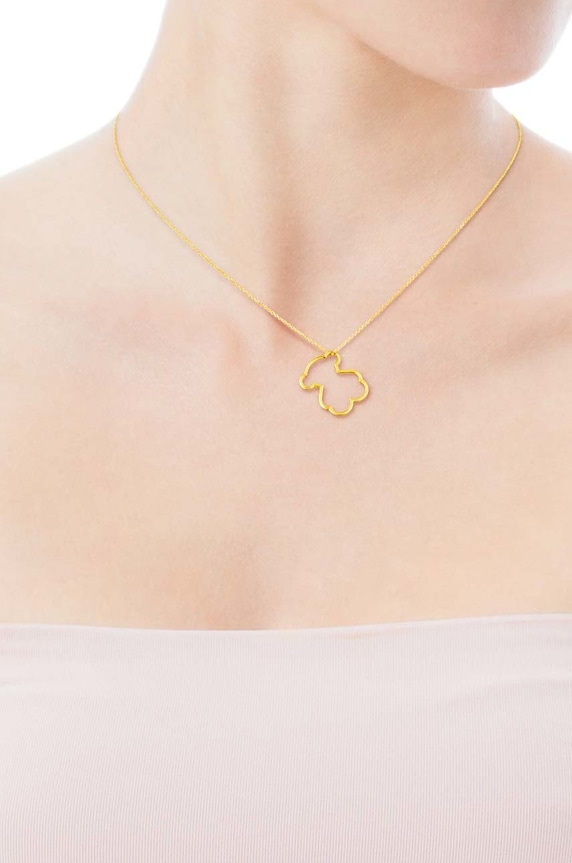Χρυσό κολιέ Tous PEND AU SILHOUETTE BEAR Silueta χρυσαφί 1000135600
