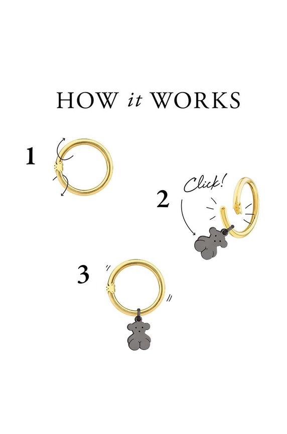 Tous zawieszka srebrna Hold srebrny 1001276400