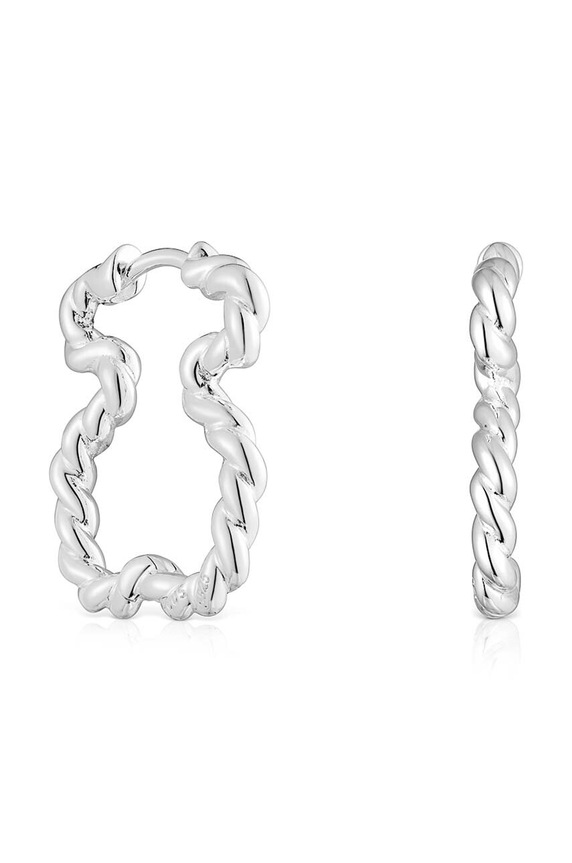 Tous kolczyki srebrne Twisted srebrny 1003680300