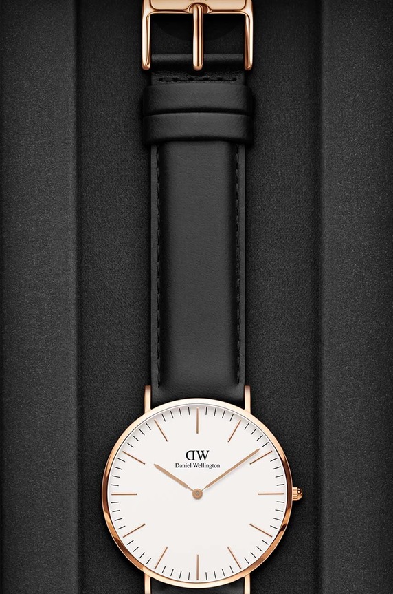 Daniel Wellington ceas Classic 40 Sheffield RG DW00100007 negru AA00