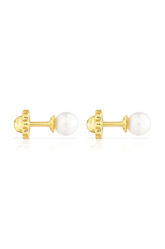 Zlaté náušnice Tous Pearls 1003595900 zlatá AA00