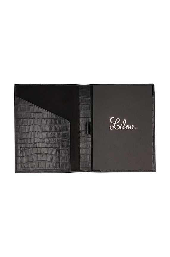 Lifestyle Lilou notes skórzany A03/MARKET/ANS/22 czarny